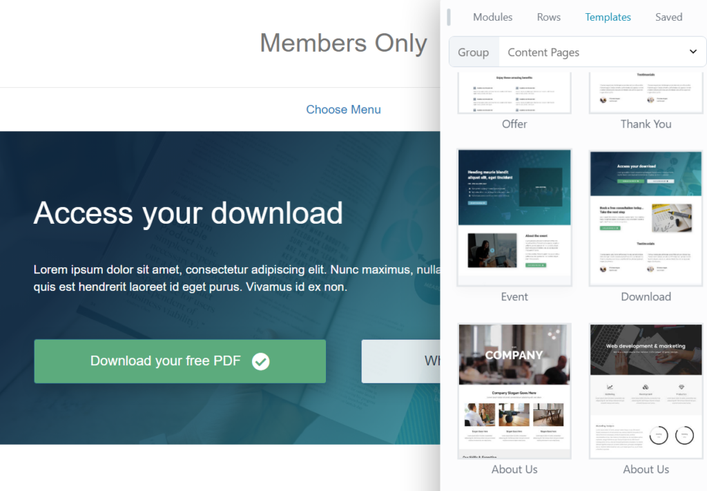 Beaver Builder WordPress Templates