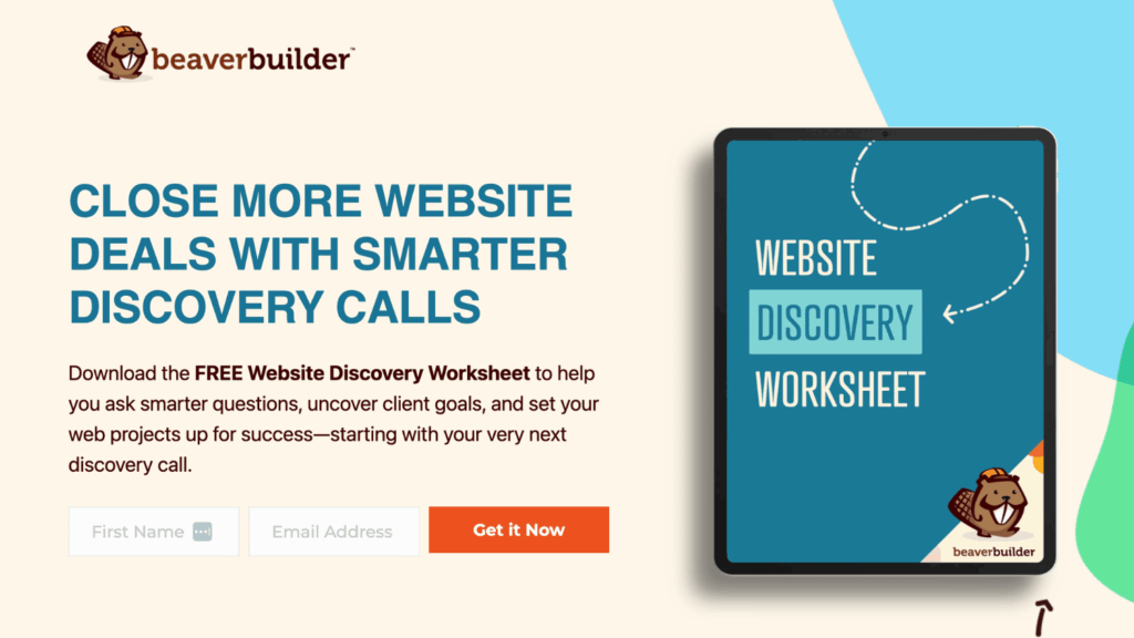 beaver builder website discovery worksheet