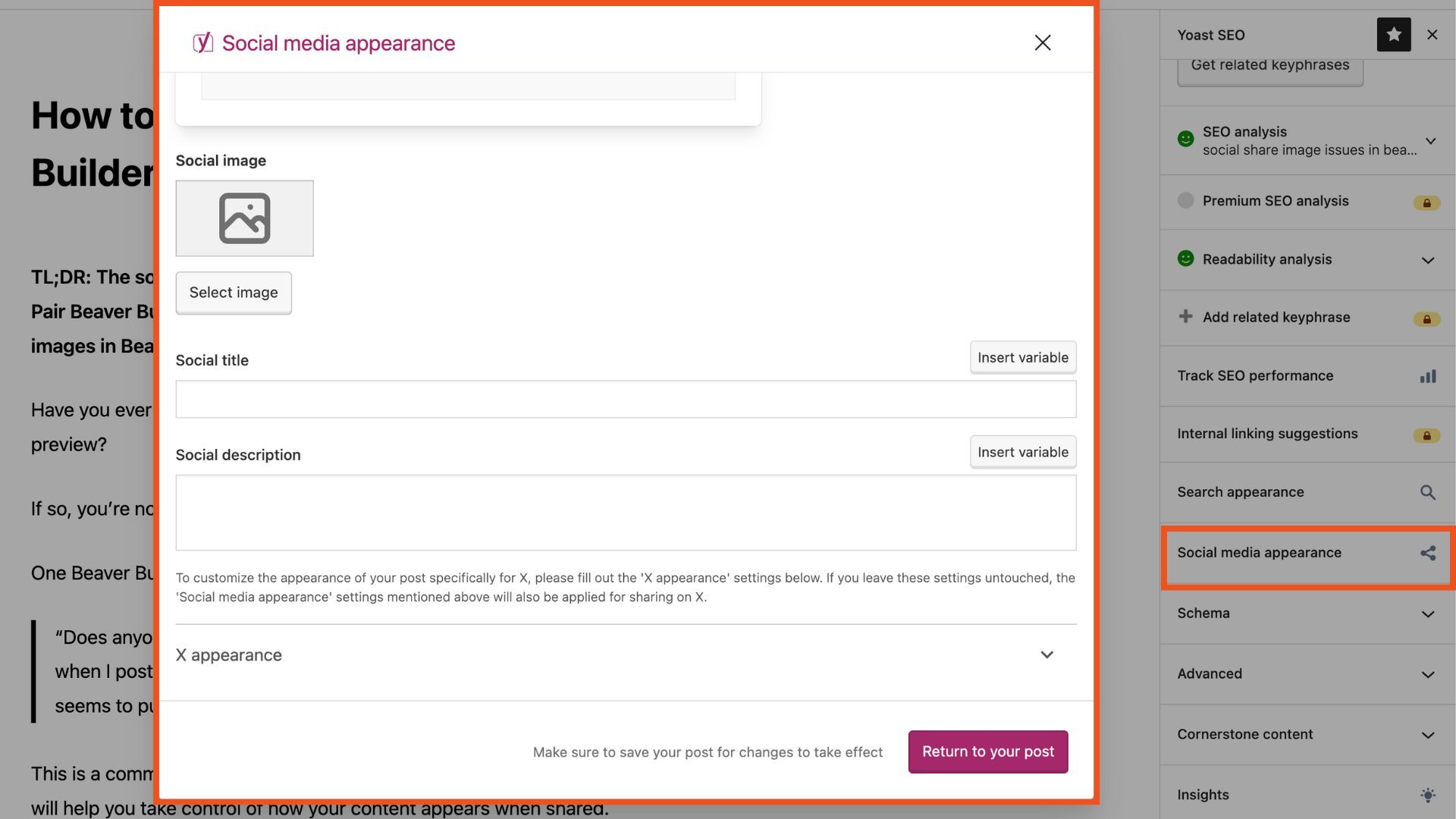 fix social share image issues in beaver builder