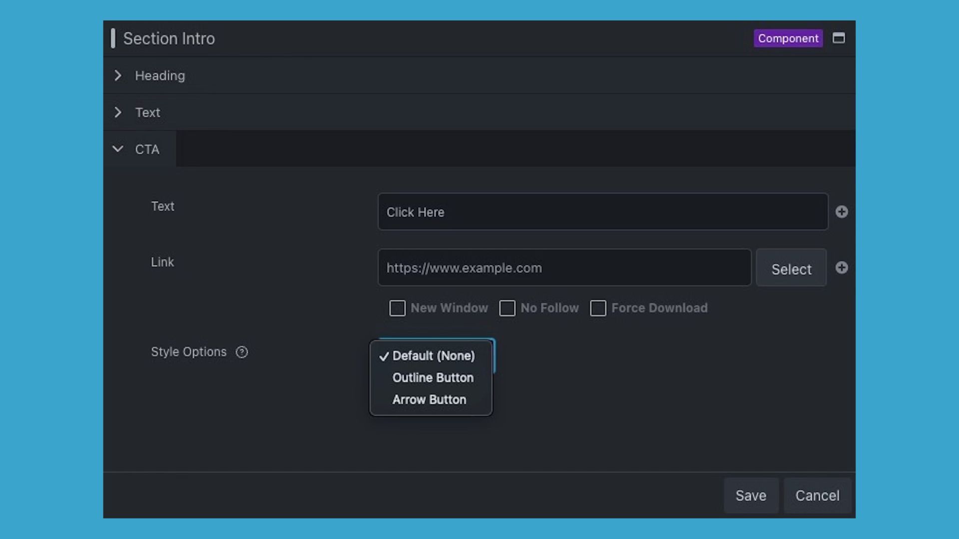 BB Component Class Dropdown plugin